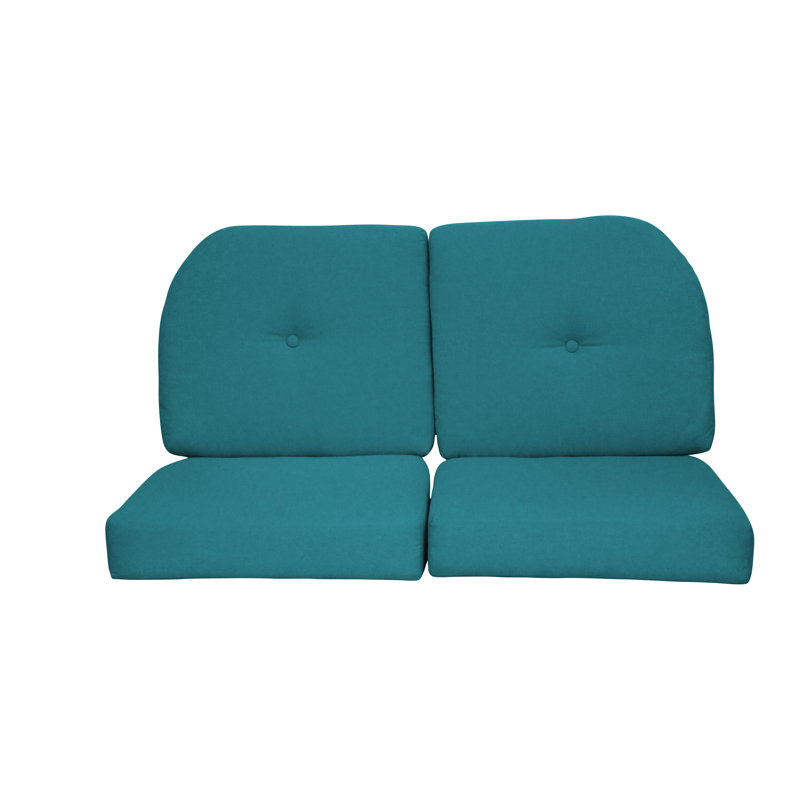 Red Barrel Studio® Wicker Indoor/Outdoor Sunbrella Loveseat Cushion